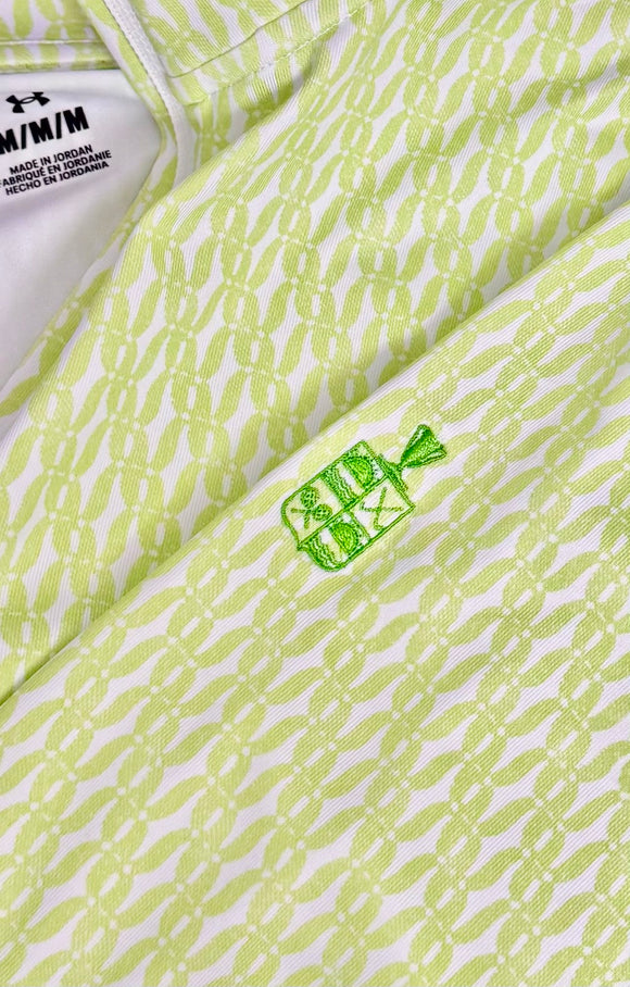 New Under Armour Women's Lime Print Playoff Golf Pullover MSP$85