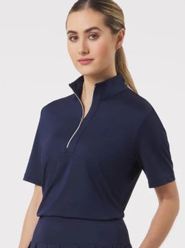 New GGBlue Women's Navy Lucy Short Sleeve Golf Top MSP$104