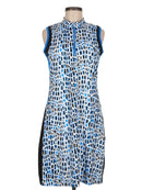 Tail Blue, White & Black Print Sleeveless Golf Dress M MSP$100-1