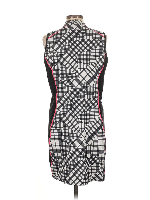 Tail Black & White Patchwork Print Sleeveless Golf Dress Size L MSP$100