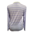 New San Soleil Purple & White Long Sleeve Sun Shirt Size L  MSP$96-2