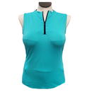 Tribal Sport Teal & Navy Sleeveless Top Size M MSP $87-1