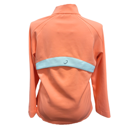 Zero Restriction 1/4 Zip Coral Pullover with Logo Size XL MSP $168 - 0