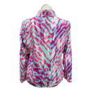 Ibkul Hot Pink Animal Print Long Sleeve Sun Shirt Size XL-2