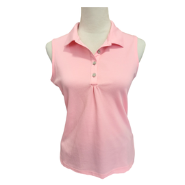 Sport Haley Women's Pink Sleeveless Golf Polo Size S