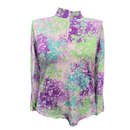 Ibkul Purple, Green & Blue Paint Splatter Print Sun Shirt Size XL MSP$100-1