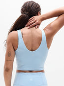 New Athleta Mist Blue Transcend V-neck Crop Sports Bra MSP$55-2