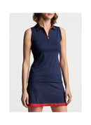 Peter Millar Women's Chrissie Navy & Red Sleeveless Golf Polo Size L MSP$89-1