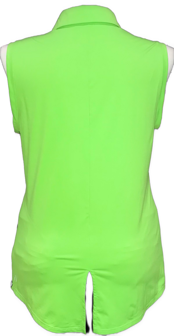 Kinona Sport Lime Green Sleeveless Golf Top Size XL MSP$112