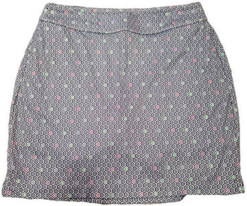 Greg Norman 17” Navy & White Hexagon Print Golf Skort Size S MSP$79