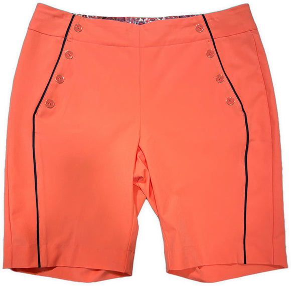 Greg Norman Women's Coral Sutton Stretch Golf Shorts Size 6 MSP$79