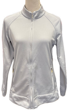Adidas Women's Gray Full-Zip Jacket Size M