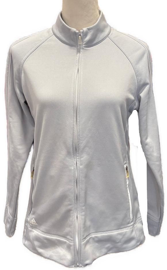 Adidas Women's Gray Full-Zip Jacket Size M