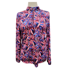 Emerald 18 Burgundy Multicolored Floral Pullover Size L