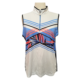 Tail Stripes and Palm Sleeveless Polo Size XL MSP $88