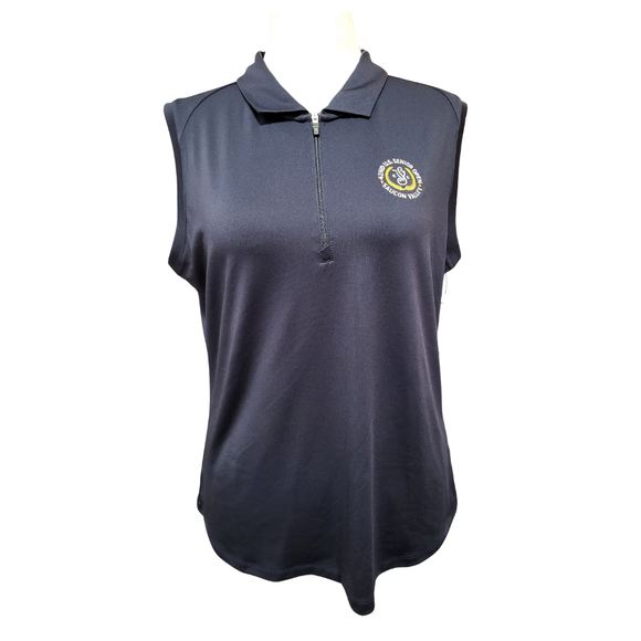Cutter & Buck Women's Navy Sleeveless Golf Polo w/ Logo Size XL