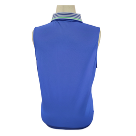 Ralph Lauren RLX Blue Sleeveless Golf Polo w/ Contrast Collar Size XL MSP$110 - 0