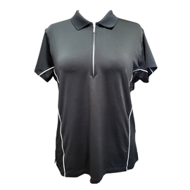 Peter Millar Women's Black Golf Polo w/ White Trim Size XL MSP$92