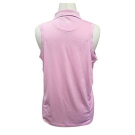 Peter Millar Women's Light Pink Sleeveless Golf Polo w/ Logo Size XL - 0