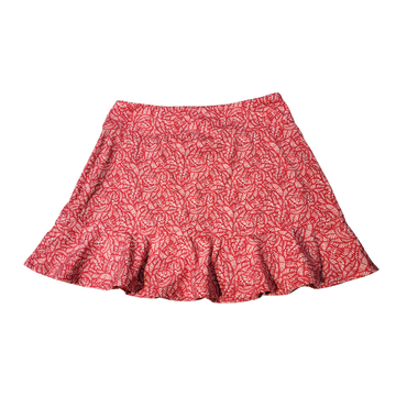 Tommy Bahama Red Fauna Print Ruffled Skort Size M