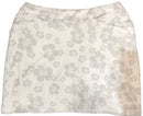 New Taylor Jordan 17.5" White w/Gray Hibiscus Flower Golf Skort MSP$85-1