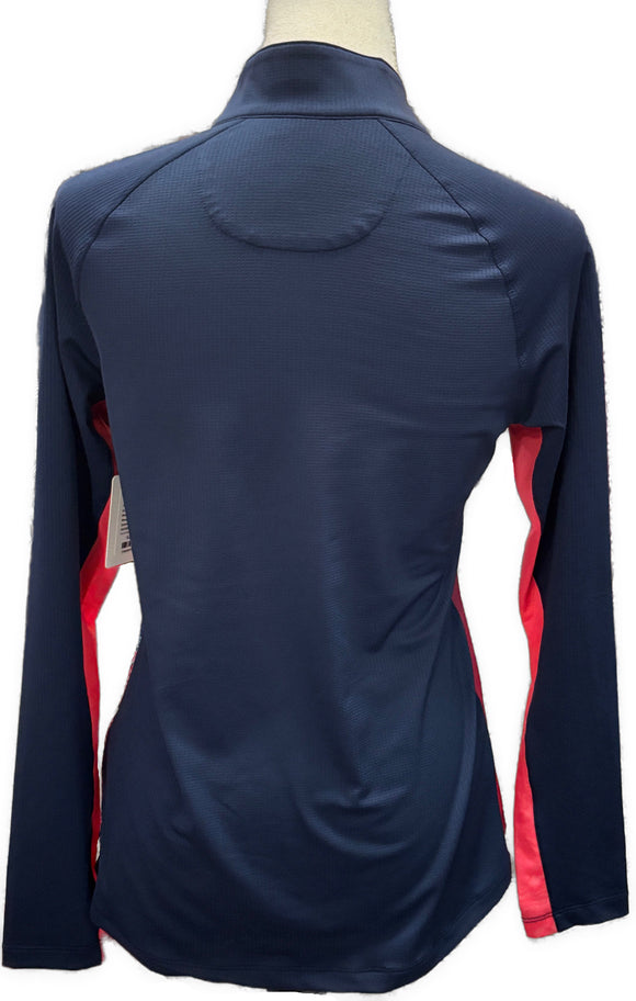 Greg Norman Women's SolarXP Navy Botanic Long Sleeve Golf Top Size S MSP$89