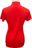 New Greg Norman Women's Red Golf Polo w/Navy Trim Size S MSP$79-2