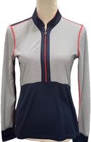 Greg Norman Women's Navy White & Red Golf Pullover Size S MSP$79-1