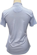 Greg Norman Women's Periwinkle Print Short Sleeve Golf Polo Size S-2