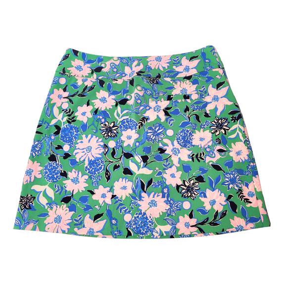 New Lilly Pulitzer Luxletic Green Floral Monica Skort Size 10 MSP$98