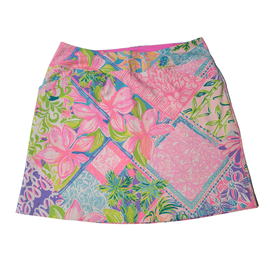 Lilly Pulitzer Luxletic Pink Floral Pull-on Golf Skort Size 10 MSP$98