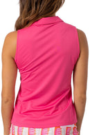 New Golftini Women's Hot Pink Sleeveless Golf Polo Size L MSP$98-2