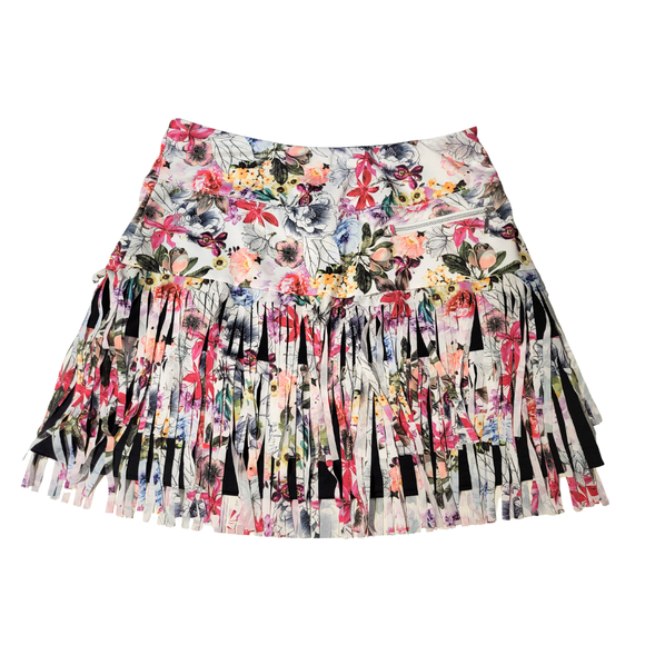 GGBlue Floral Print Fringe Golf Skort Size M MSP$90