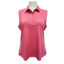 Dunning Golf Women's Rose Sleeveless Golf Polo Size XL