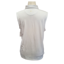 Peter Millar Women's Whote Sleevless Golf Polo Size XL-2
