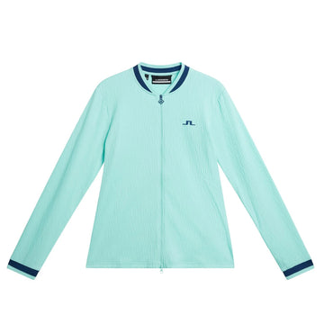 New J.Lindeberg Leonor Mid Layer Jacket Aruba Blue Size XL MSP$135