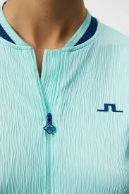 New J.Lindeberg Leonor Mid Layer Jacket Aruba Blue Size XL MSP$135 - 0