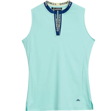 J.Lindeberg Women's Laya Sleeveless Golf Top - Aruba Blue Size XL MSP$85