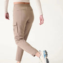 New Athleta Taupe Endless High Waist Cargo Travel Pant Size 12 T MSP$129-2