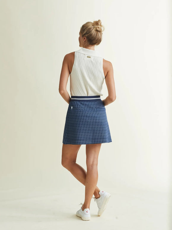 New A.Putnam Navy Print Rita Golf Skort Size M MSP$165