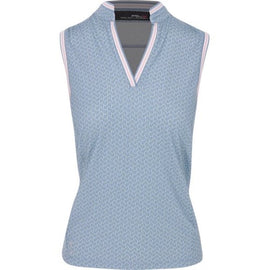 Ralph Lauren RLX Women's Sleeveless Airflow Chevron Print Golf Polo Size L MSP$98