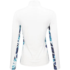 New Lohla Sport White Desiree Long Sleeve Zip Mock Golf Top Size L MSP$140 - 0