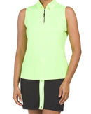 Belyn Key Women's Neon Green Keystone Sleeveless Golf Top Size L MSP$118-1