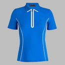 New G/Fore Women's Lightweight Zip Golf Polo - Lisbon Blue Size L MSP$145-1