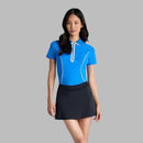 New G/Fore Women's Lightweight Zip Golf Polo - Lisbon Blue Size L MSP$145-2