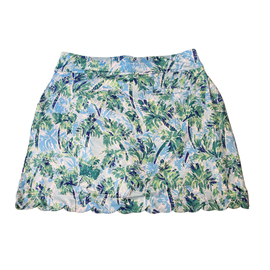 Coral Bay Blue & Green Palm Tree Print Golf Skort Size L - 0