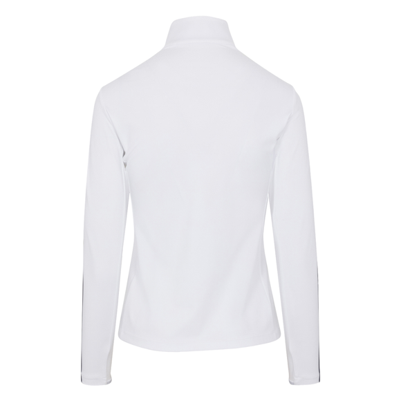 New Dunning Gabrielle Interlock Performance Quarter - White Zip Size M MSP $108