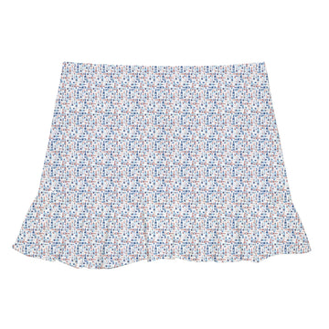 New Scales Womens Sea Glass Court Love Skort  White/Coral Size S MSP$75