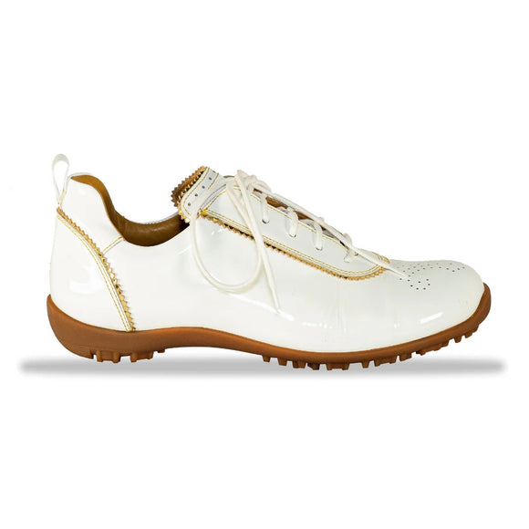 WesTees Marilyn White/Gold Golf Shoes Size 9 MSP$299