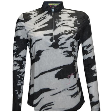 Jamie Sadock Women's Sunsense Snakeskin Long Sleeve Golf Top Size L MSP$98